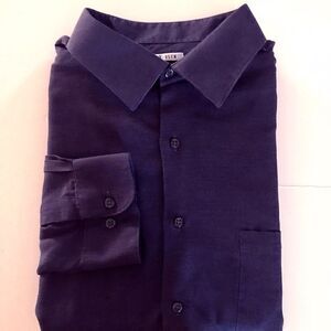 Black Houndstooth Long Sleeve Men's Shirt